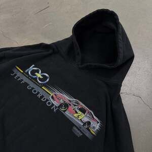 Vintage NASCAR Jeff Gordon 24 Hoodie 2XL Chevrolet Racing Black